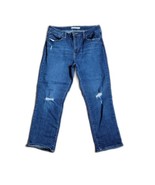 Levi 724 High Rise Straight Leg Crop Distressed Denim Jeans ~ Sz 32 ~ 25... - £18.40 GBP