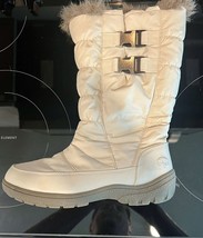 Totes Women&#39;s Winter Snow Boots white Faux Fur Lining Double Buckle Zip ... - $14.52