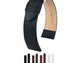 HIRSCH Medea Leather Watch Strap - Embossed Lizard Grain Leather - Brown... - $34.95