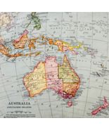 1898 Map Australia Pacific Islands Victorian History Geography Atlas Pri... - €25,67 EUR