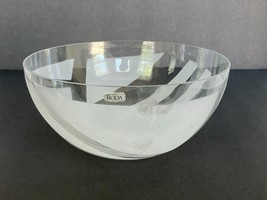Kosta Boda Decorative Glass Art Bowl AB Sweden Frosted Modern Home Decor Round - £31.69 GBP