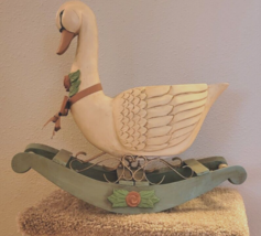 Midwest Cannon Falls GOOSE ROCKER PLANTER Hand Crafted Vintage Bird #2 - $139.99