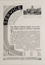 1931 Print Ad Johnson Heat &amp; Humidity Control Los Angeles Library Milwaukee,WI - £16.53 GBP