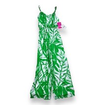 New Lilly Pulitzer x Target Green/White Tropical Jumpsuit Romper Womens Size S - £22.50 GBP
