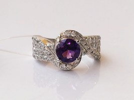African amethyst ring in 925 sterling silver - £133.55 GBP