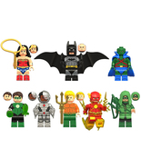 8Pcs DC Super Heros Martian Manhunter Minifigures Green Arrow Batman Min... - $23.89