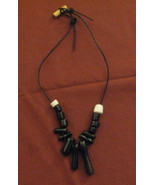 Black &amp; White Drumstick Necklace - $35.00