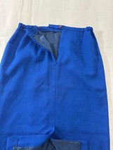 TA Travis Ayers Women's Blue Rear Zip & Slit Pull-On Skirt Size 8 Waist 28" image 8