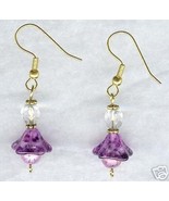 Spring Flower Purple Black Pink Earrings  - $20.51 CAD