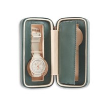 Bey Berk Davidson Leather Double Watch Travel Case in Hunter Green - £49.39 GBP