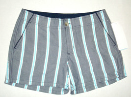 Womens 8 New NWT Columbia Blue White Stripe Hike Shorts Pockets UPF 30 Trail  - £76.62 GBP