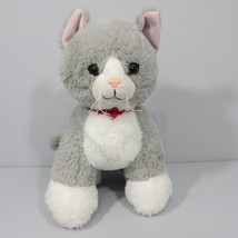 Build A Bear Promise Pets Gray Cat 15 inch Stuffed Animal Toy Kitty Whit... - $14.31