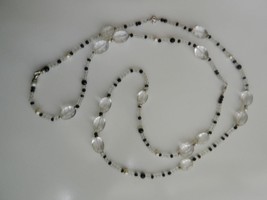 David Yurman Necklace White Pearl Quartz Black Onyx Wrap 48&quot; Pouch - £347.98 GBP