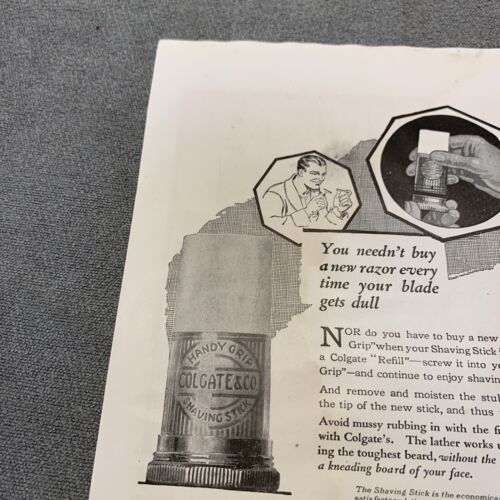 National Geographic November 1919 Colgate Shaving Stick Vintage Print Ad KG - $11.88