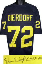 Dan Dierdorf signed Navy TB Custom Stitched Football Jersey CHOF 00 XL (Schwartz - £98.22 GBP