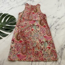 Tommy Bahama Womens Sheath Dress Size S Pink Orange Paisley Floral Key Hole - $35.63