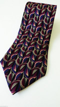 Harve Benard by  Benard Holtzman 100% Silk Necktie Tie Geometric  60&quot;L purple - £19.46 GBP