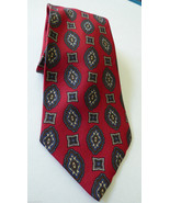 ISACO made in Italy Silk Necktie Tie Classic pattern Burdundy red color ... - £27.40 GBP