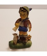 Little boy with puppy dog figurine made in Hong Kong  - £7.81 GBP