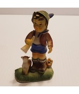 Little boy with puppy dog figurine made in Hong Kong  - $13.70 CAD