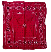 VintageRETRO  1960s Trunk Up Fast color Red Bandana Elephant Brand 20”x19” - $39.20