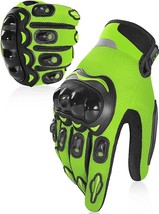 Summer Motorcycle Glove for Men and Women, Breathable Mesh (Green,Size:XL) - £12.93 GBP