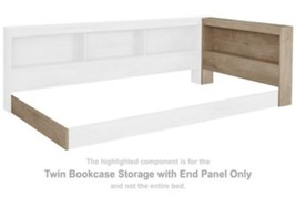 Oliah - Natural - T Bookcase Storage w/End Panel - $1,630.98 MXN