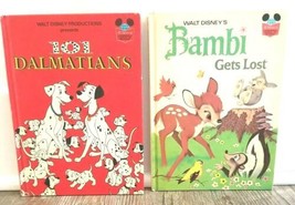 Disney&#39;s 101 Dalmatians &amp; Bambi Gets Lost Wonderful World Of Reading Hardcover - £4.15 GBP
