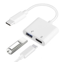 Usb C Otg Adapter With Power, 2 In 1 Usb C To Usb Female With 60W Pd Cha... - £18.86 GBP
