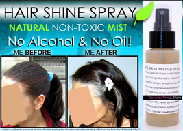 Natural Hair Shine Spray Mist Gloss Clear Illuminator No Oil No Alcohol   - £18.75 GBP
