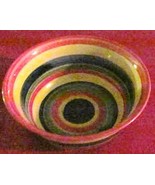 Multi-Colored Hand Painted Swirled Designed Serving Bowl Stoneware Plate... - $365.79 MXN