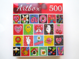 Jigsaw Puzzle 500 Pieces Fun Retro Cartoons 20&quot; X 12&quot; Artbox Age 9+ Seal... - £7.84 GBP