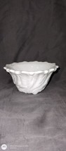 Vintage Indiana Milk Glass Cabbage Leaf White  Custard Cup Dessert Fruit Bowl - £8.04 GBP