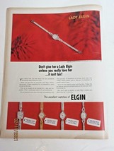 1955 Lady Elgin Watch Vintage Magazine Ad Great Color #7 - £3.98 GBP