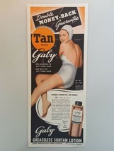 1941 Gaby Greaseless Suntan Lotion Pinup Girl Vintage Magazine Print Ad - $184.34 MXN