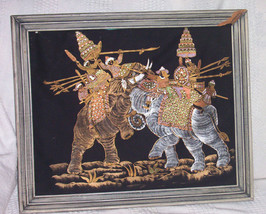 elephants in combat-vintage original artwork 1969 - £117.54 GBP