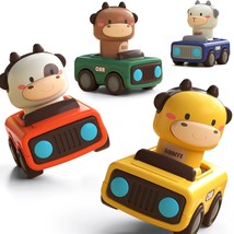 Press And Go Car Toys For Toddlers 1-3, Baby Animal Racing Cars, Infant Play Veh - £28.30 GBP