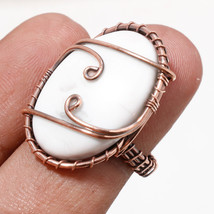 Scolecite Gemstone Handmade Fashion Copper Wire Wrap Ring Jewelry 7&quot; SA 366 - £5.16 GBP