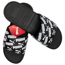 Nwt Puma Msrp $50.99 Cool Cat Bold 2 Men&#39;s Black White Slip On Slides Sandals 11 - £17.31 GBP