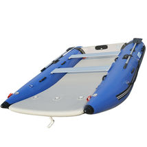 BRIS 11 ft Inflatable Catamaran Inflatable Boat Dinghy Mini Cat Boat Blue image 7