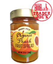  Trader Joe&#39;s Organic Peach Fruit Spread  NET  WT  10 oz  - £10.86 GBP
