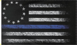 Betsy Ross Vintage Memorial Police Lives Blue Line Usa 2X3 Flag Rough Tex 100D - £18.97 GBP