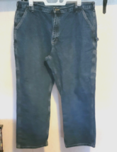 Carhartt Carpenter Pants 42x30 Dark Blue Straight Leg - £22.64 GBP