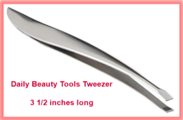 Tweezer-Daily Beauty Tools Tweezer 3 1/2  inches Stainless Steel Gift Id... - £5.46 GBP