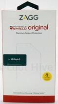 NEW Zagg Invisible-Shield LG STYLO 2 Original Screen Protector Premium LS775 OEM - £4.46 GBP