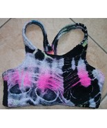 womens  sports bra size medium psychedelic pattern cotton spandex - £6.37 GBP