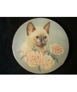 SIAMESE SUMMER Cat collector plate BOB HARRISON Petals and Purrs SIAMESE... - £27.53 GBP