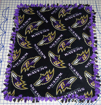 Baltimore Ravens Baby Blanket Fleece Pet Lap Purple Black 30" x 24" NFL Football - $42.95