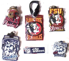 NCAA College Team Luggage Tag Keychain Bookmark UConn Huskies Florida Seminoles - £3.99 GBP