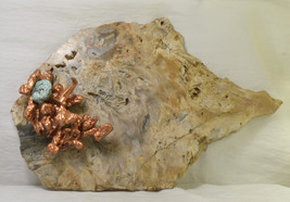#3081 Copper Art on Agate Slab  - £55.26 GBP
